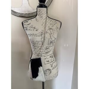 Cowhide Leather Crossbody Bag with Silver Chain – Made in USA